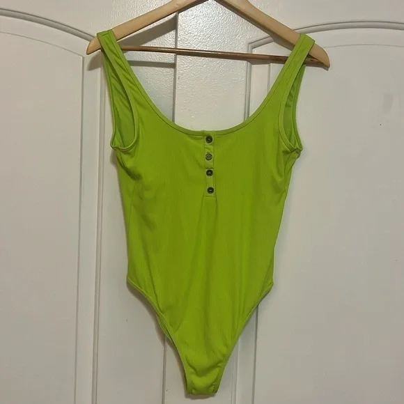 L*Space float on ribbed henley one piece swimsuit